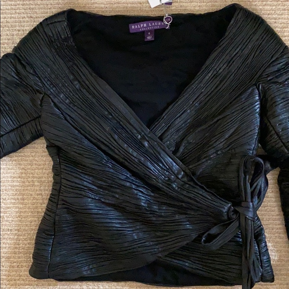 Authentic Ralph Lauren purple label leather jacket